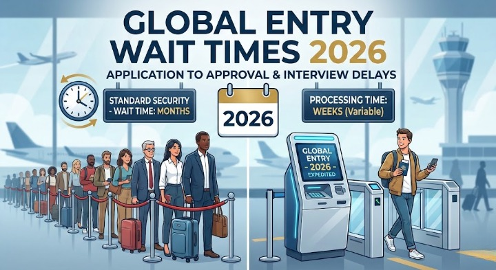 Global Entry wait times by location 2026